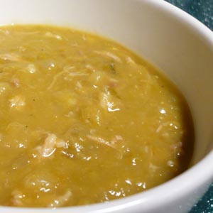 Dutch split pea soup (Erwtensoep or Snert)